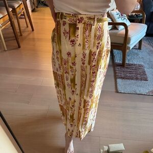 Reformation Yellow Floral Maxi Skirt